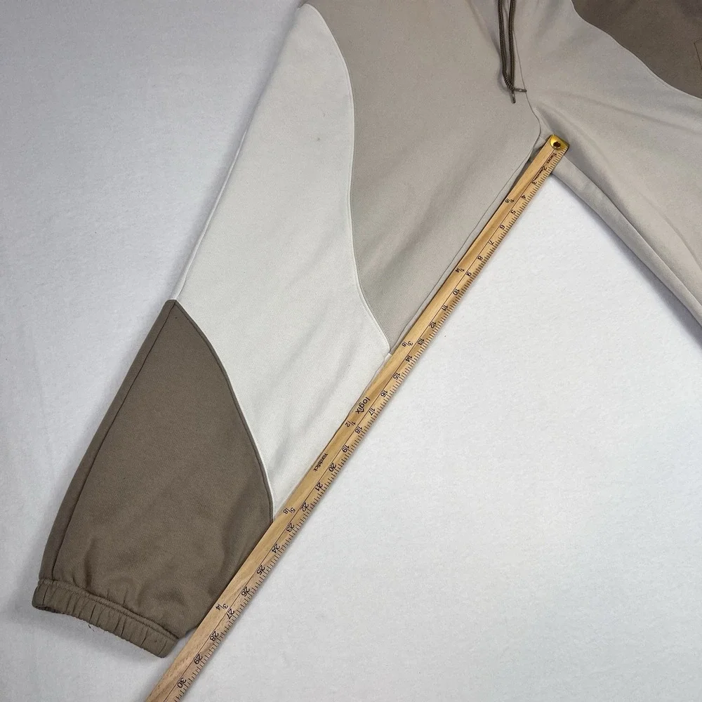 Alo Yoga Make Waves Sweatpants L Oversized Ivory Beige Gravel Atheletic